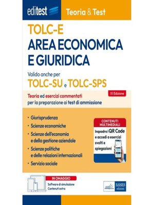 cover image of EBOOK-TOLC-E Area economica e giuridica